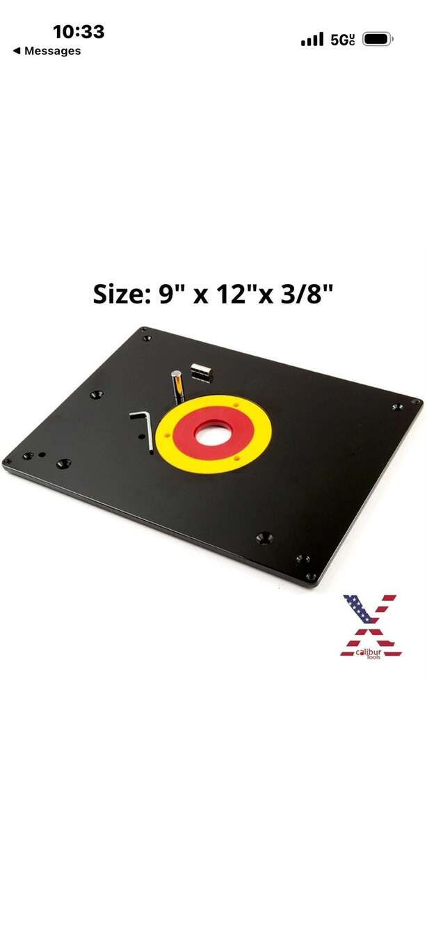 Xcalibur Tooling plastic Router Table Insert Plate for woodworking  9 x 12 x 3/8